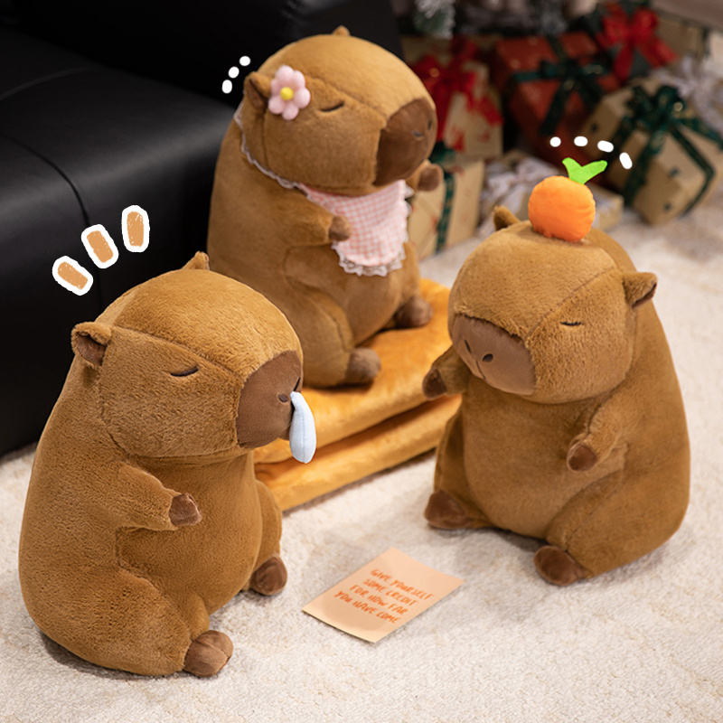Orange Capybara Pillow