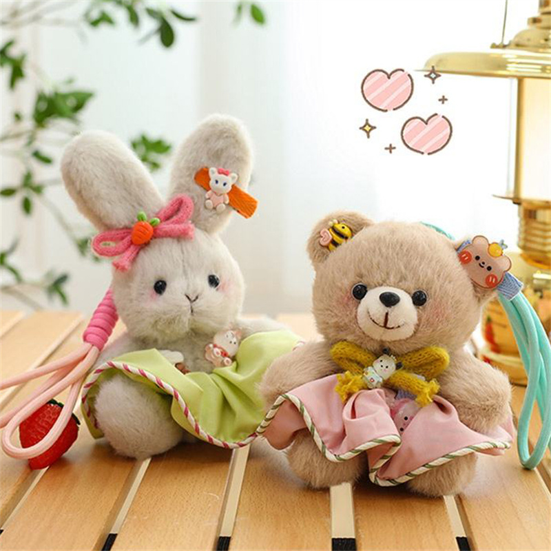 Bear Bunny Plush Keychain