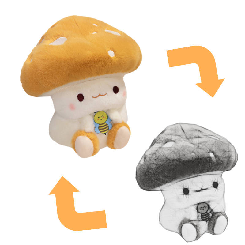 Mushroom Cartoon PP Cotton Plush Toy (1)