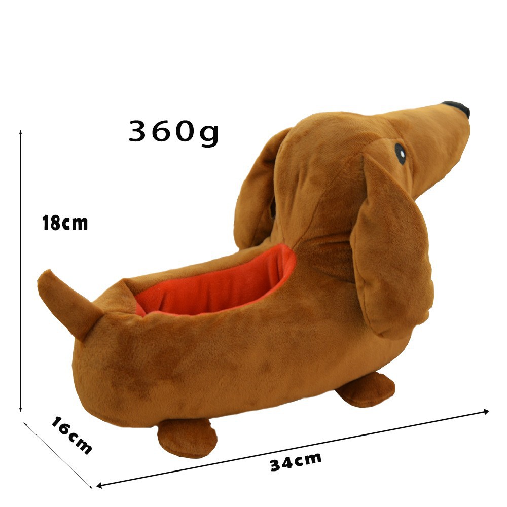 Dachshund plush slippers (4)